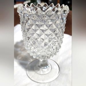 Antique EAPG sawtooth glass 5.5" spooner/spill